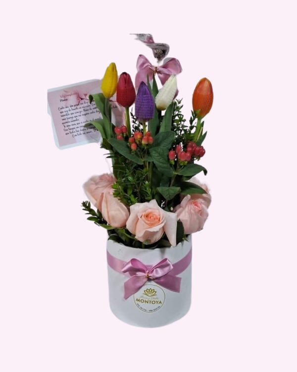 Box de Tulipanes y Rosas