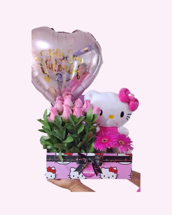 Box de Rosas Hello Kitty