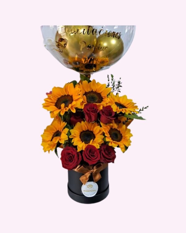 Box de Girasoles y Rosas