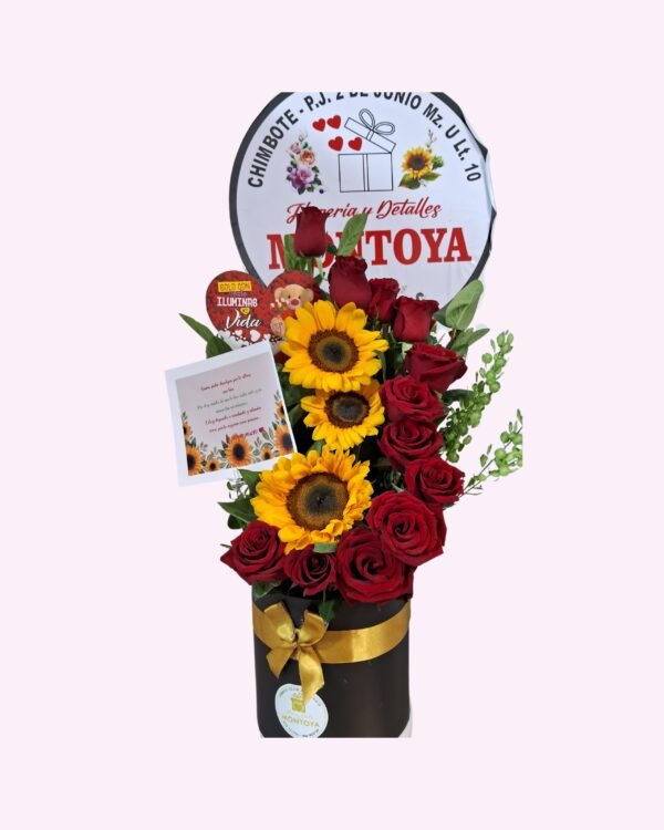 Box de Girasoles y Rosas